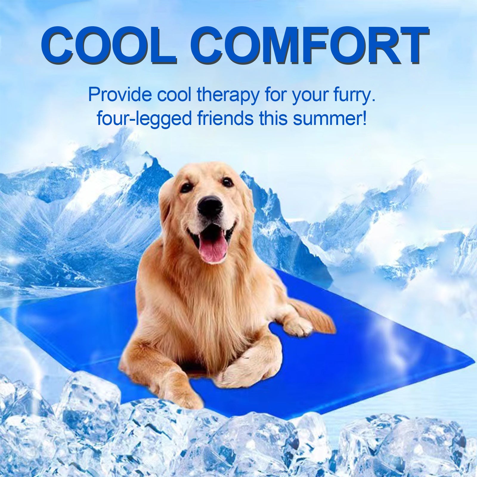 Tapis rafraîchissant pour chien, tapis rafraîchissant pour animaux de compagnie pour chiens et chats, tapis rafraîchissant pour chien activé par pression, pas besoin d'eau ni de réfrigération, gel non toxique